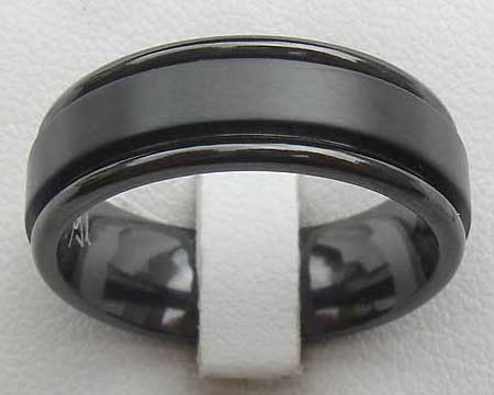 All Black Mens Wedding Ring