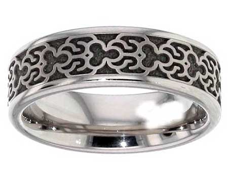 Baroque Titanium Wedding Ring