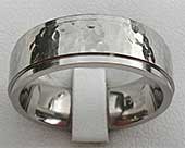 Beaten Titanium Wedding Ring