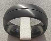 Black Domed Mens Wedding Ring