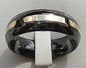 Black & Gold Mens Wedding Ring