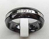 Black & Silver Colour Diamond Wedding Ring