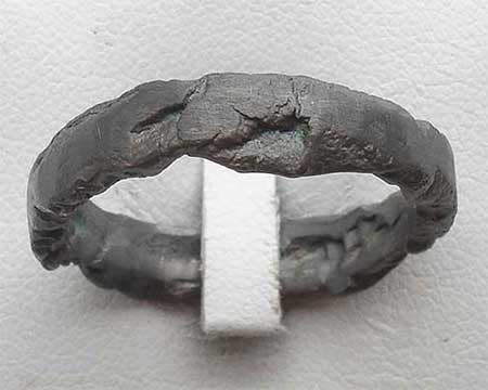 Blackened Silver Wedding Ring