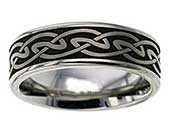 Bold Wavy Celtic Knot Wedding Ring