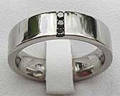 Channel Set Black Diamond Wedding Ring