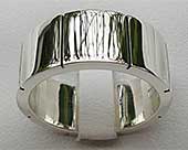 Chunky Polished Silver Wedding Ring