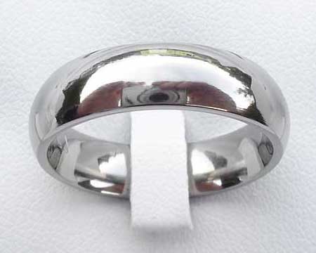 Classic Domed Titanium Wedding Ring