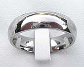 Classic Domed Titanium Wedding Ring