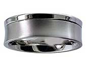 Concave Titanium Wedding Ring