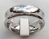 Concaved Titanium Wedding Ring