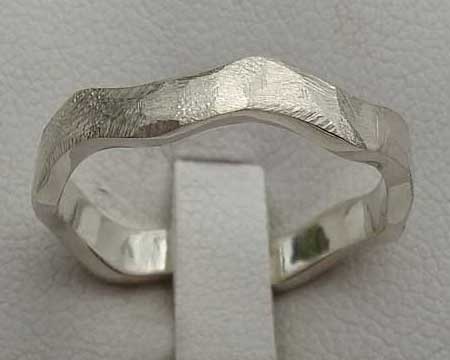 Contemporary Silver Wedding Ring