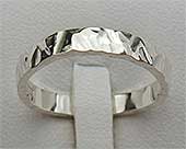 Contemporary Silver Womens Wedding Ring