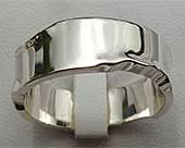 Contemporary Sterling Silver Wedding Ring