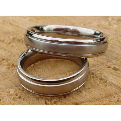 Contemporary Titanium Wedding Rings