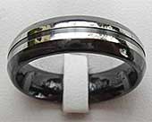 Contemporary Two Tone Mens Wedding Ring