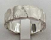 Contemporary Womens Diamond Wedding Ring