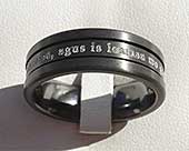 Customised Black Wedding Ring