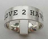 Customised Silver Wedding Ring