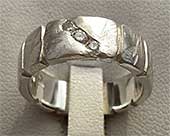 Designer Triple Diamond Womens Wedding Ring