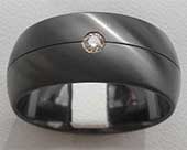 Diamond Black Mens Wedding Ring