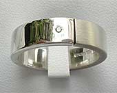 Diamond Twin Finish Wedding Ring
