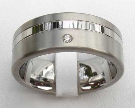 Diamond Two Tone Wedding Ring