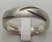 Domed Designer Silver Wedding Ring