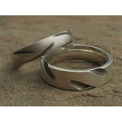 Domed Designer Silver Wedding Rings