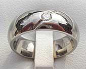 Domed Diamond Wedding Ring