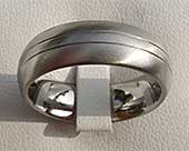 Domed Titanium Wedding Ring