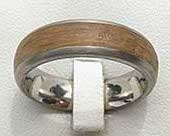 Domed Titanium & Wooden Wedding Ring