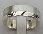 Dual Finish Silver Wedding Ring
