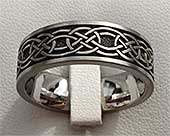 Flat Celtic Knot Wedding Ring