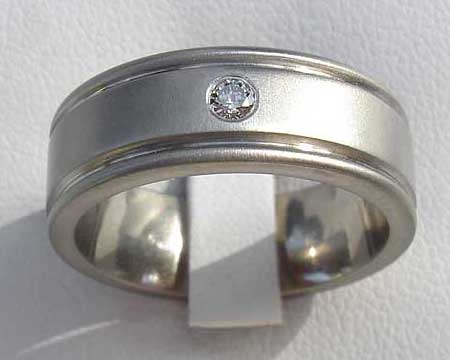 Flat Profile Diamond Wedding Ring