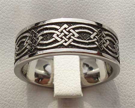 Flat Profile Celtic Wedding Ring