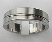 Flat Profile Titanium Wedding Ring