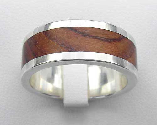 Flat Profile Wooden Wedding Ring