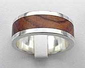 Flat Profile Wooden Wedding Ring