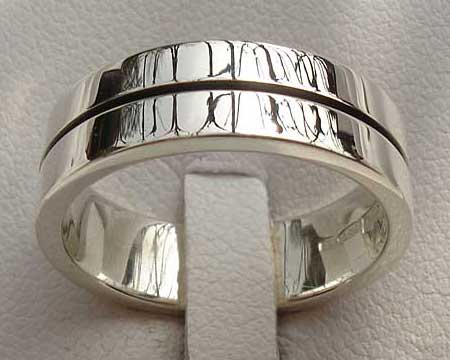 Flat Sterling Silver Wedding Ring