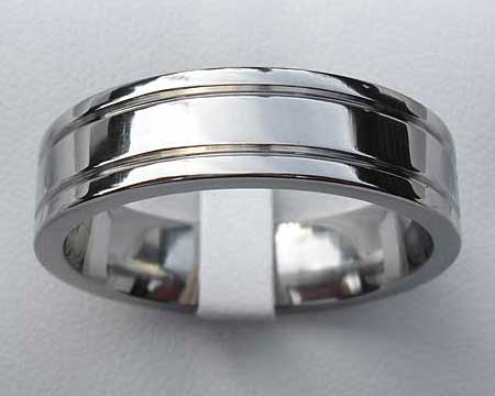 Flat Titanium Wedding Ring