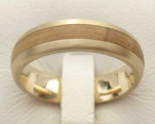 Gold & Wooden Wedding Ring