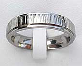 Hammered Texture Titanium Wedding Ring