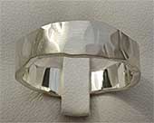 Hand Hammered Silver Wedding Ring