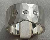 Handmade Diamond Mens Wedding Ring