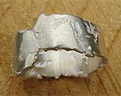 Handmade Melted Silver Wedding Ring