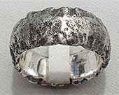 Heavy Textured Silver Wedding Ring