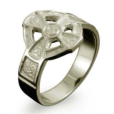 Hildasay Celtic Cross Ring Shetland Jewellery