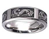 Hound Symbol Celtic Wedding Ring