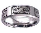 Dog Symbol Celtic Wedding Ring