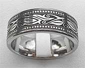 Leaf Titanium Wedding Ring